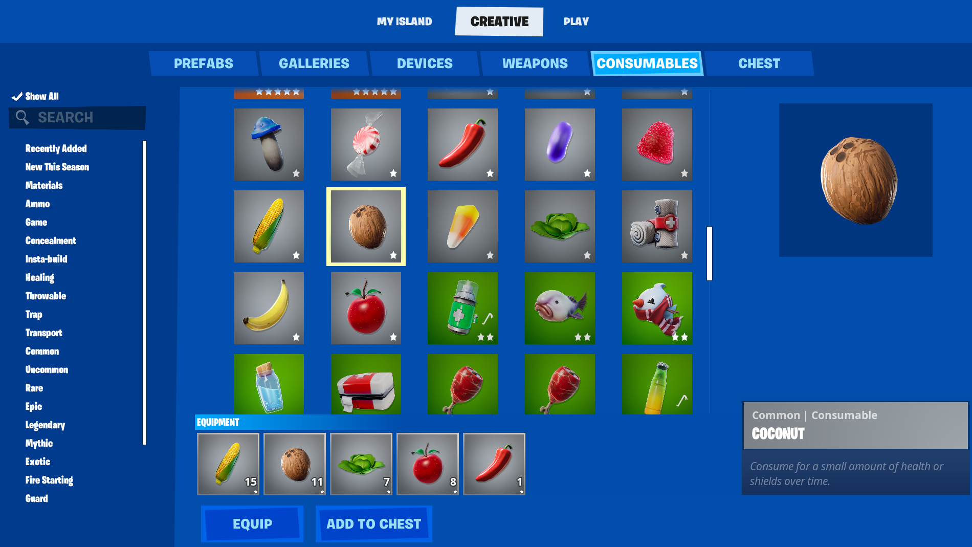 Finding Produce Consumables