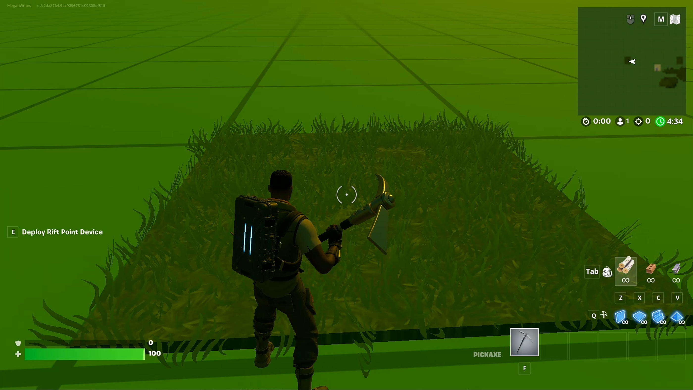 Control displayed for planting the Rift Point