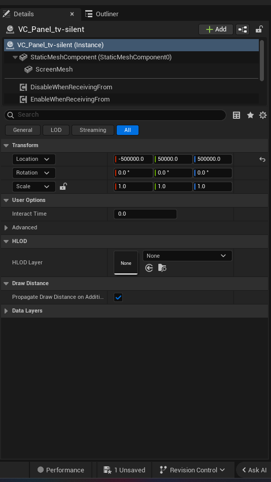 Video Player Device settings and options panel in the UEFN editor — Interact Time