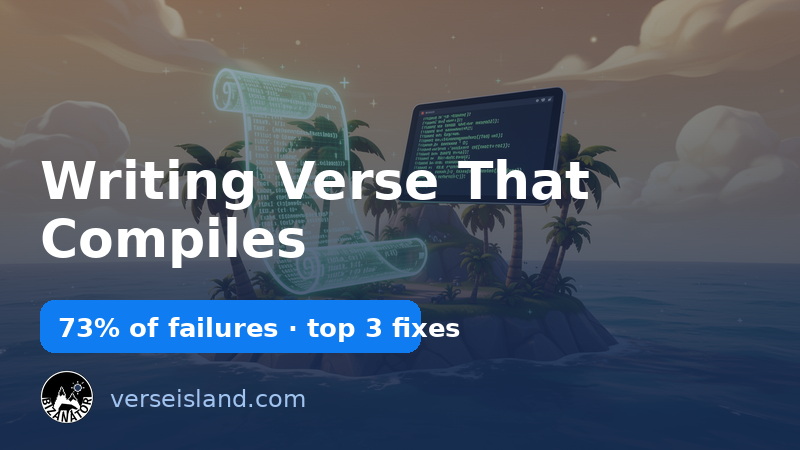 Writing Verse That Compiles — the Verse Island Field Guide