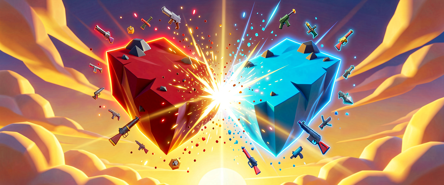 Red vs Blue in UEFN: Endless Team Warfare