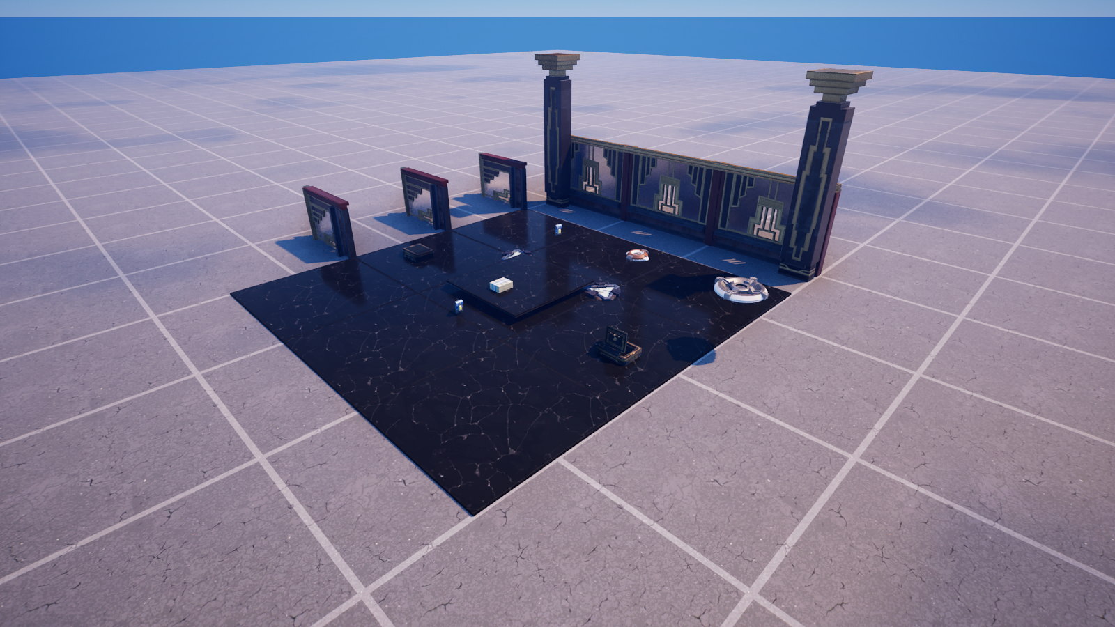 The vault's spinning money stack, mid-display
